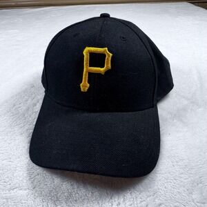 Pittsburgh Pirates Hat Cap Strap Back Mens One Size Black MLB Baseball '47